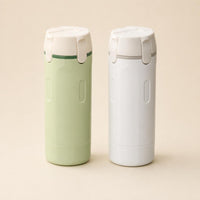 Dispensador Cleanvok 4 en 1, colores verde salvia y blanco crema